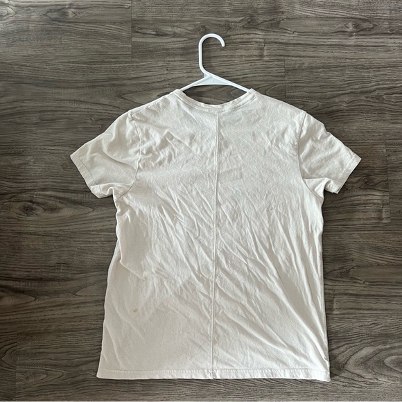 abercrombie and fitch (a&f) ACDC tee, size S, off white w/embroidered flowers - Picture 4 of 5